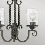 Casa 3 Light Chandelier Olde Black - Comet Lighting