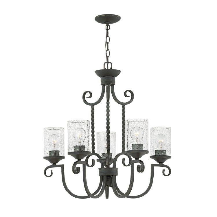 Casa 5 Light Chandelier Olde Black - Comet Lighting