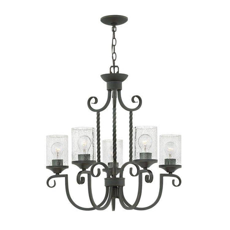 Casa 5 Light Chandelier Olde Black - Comet Lighting