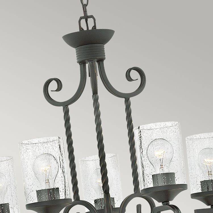 Casa 5 Light Chandelier Olde Black - Comet Lighting