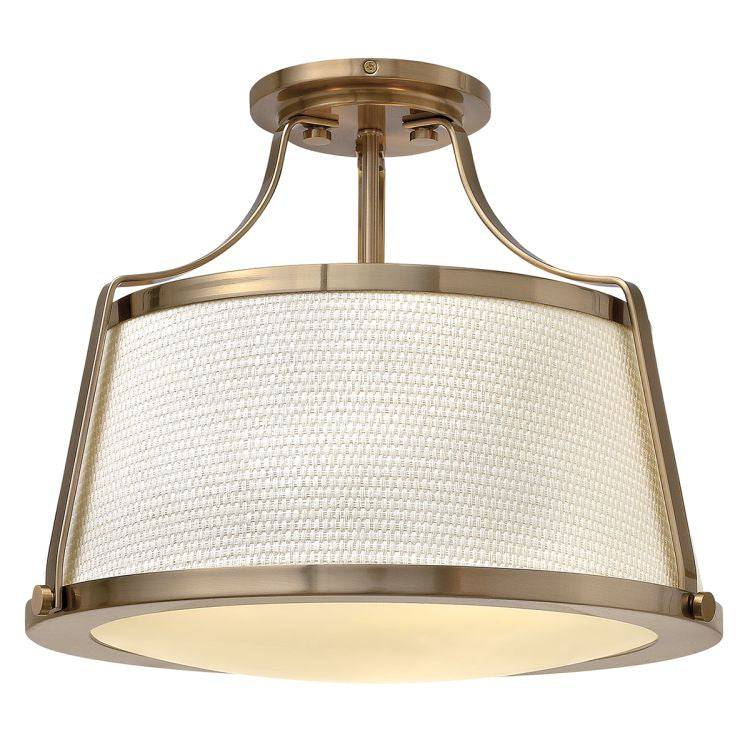 Charlotte Semi-Flush Ceiling Light Caramel - Comet Lighting