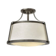 Charlotte Semi-Flush Ceiling Light Nickel - Comet Lighting