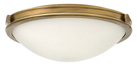 Collier 3-Light Large flush Heritage Brass - Comet Lighting