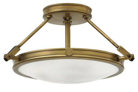 Collier 3-Light Semi-Flush Heritage Brass - Comet Lighting