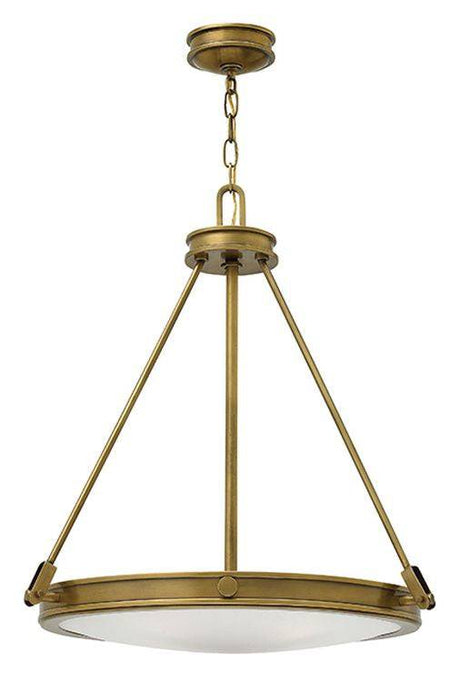 Collier 4-Light Pendant Ceiling Light Heritage Brass - Comet Lighting