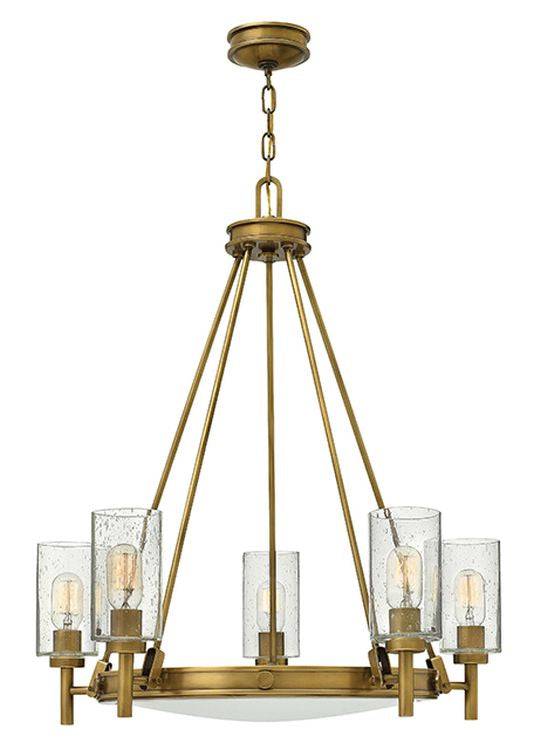 Collier 5-Light Chandelier Heritage Brass - Comet Lighting