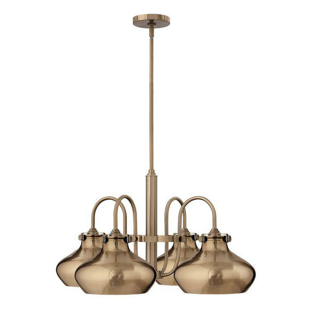 Congress 4Lt Chandelier Finish: Brushed Caramel - Comet Lighting