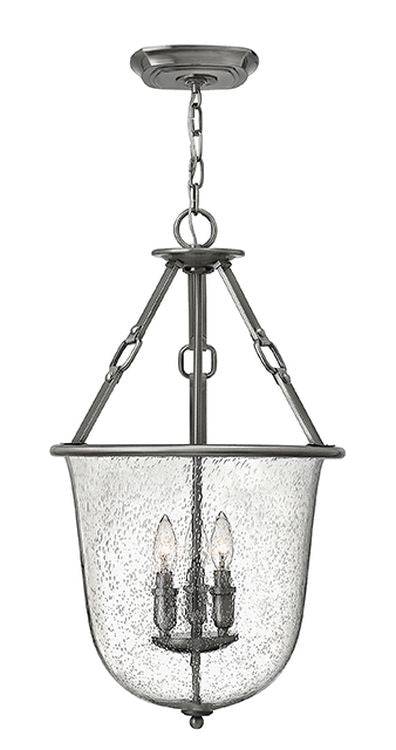 Dakota 3-Light Pendant Ceiling Light Chandelier Polished Antique Nickel - Comet Lighting