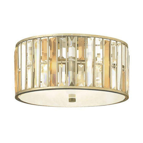 Gemma Flush Ceiling Light Silver - Comet Lighting