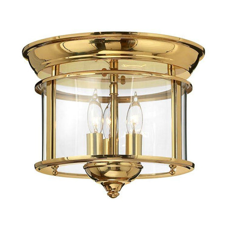 Gentry Flush Ceiling Light Brass - Comet Lighting