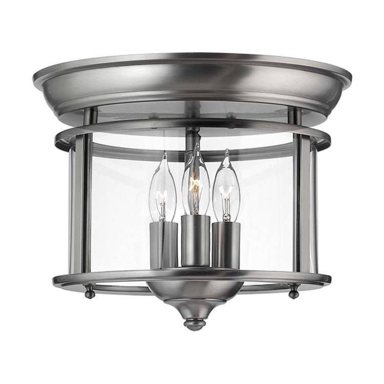 Gentry Flush Ceiling Light Pewter - Comet Lighting