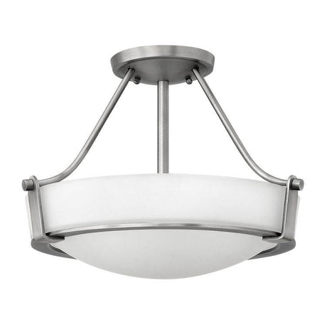 Hathaway 2-Light Small Semi-flush Ceiling Light - Antique Nickel - Comet Lighting