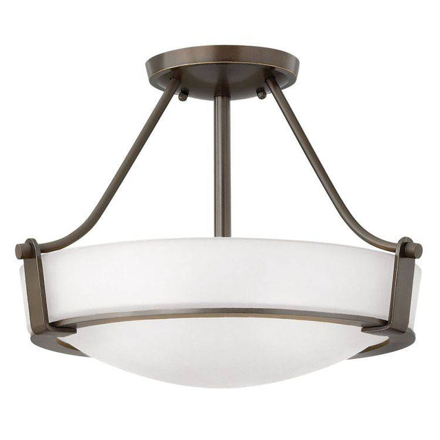 Hathaway 2-Light Small Semi-flush Ceiling Light - Olde Bronze - Comet Lighting