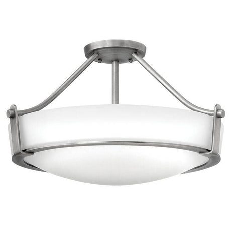 Hathaway 3-Light Medium Semi-flush Ceiling Light - Antique Nickel - Comet Lighting