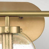 Hollis 3 Light Wall Light Clear Glass Heritage Brass - Comet Lighting