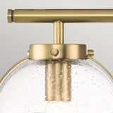 Hollis 3 Light Wall Light Clear Glass Heritage Brass - Comet Lighting