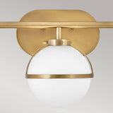 Hollis 3 Light Wall Light Opal Glass Heritage Brass - Comet Lighting