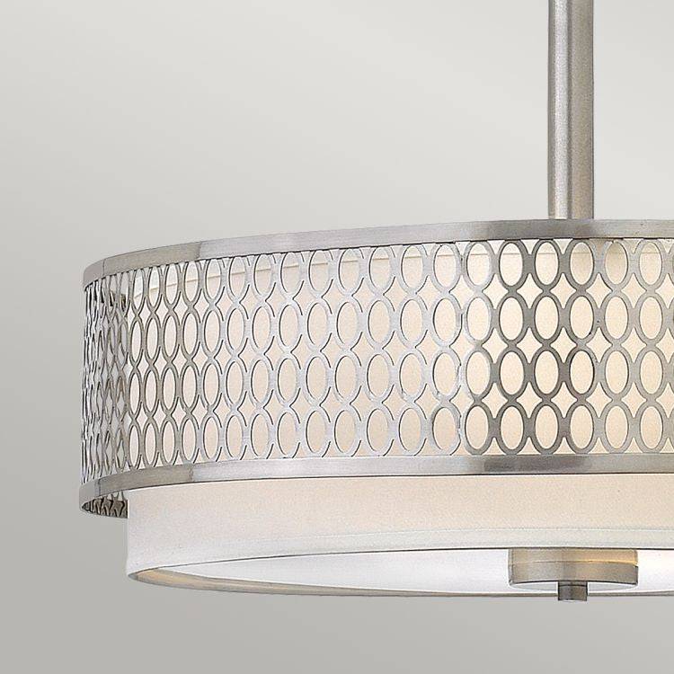 Jules 3 Light Pendant / Semi-Flush Brushed Nickel - Comet Lighting