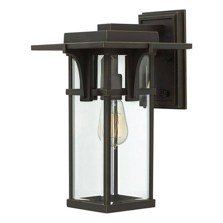 Manhattan Outdoor Medium Wall Lantern Bronze - Comet Lighting