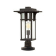 Manhattan Outdoor Pedestal Lantern Bronze - Comet Lighting