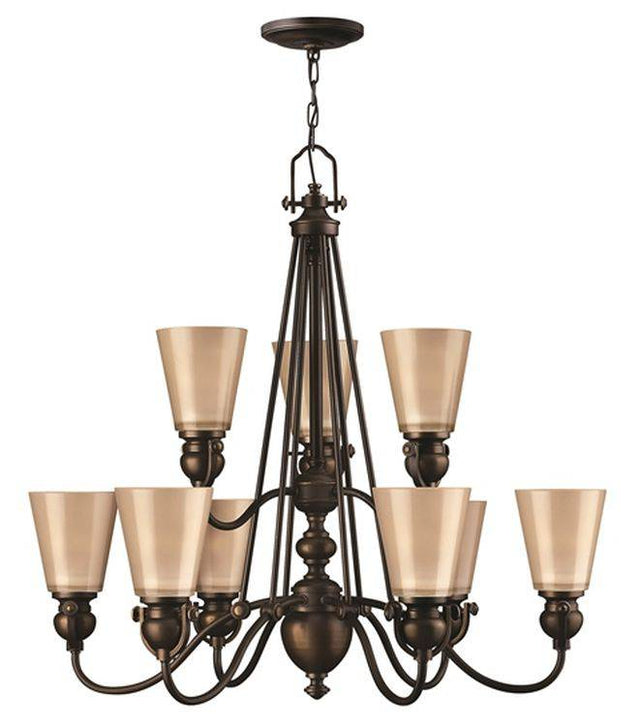 Mayflower 9-Light Chandelier - Comet Lighting