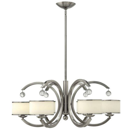 Monaco 6Lt Chandelier Finish: Brushed Nickel - Comet Lighting