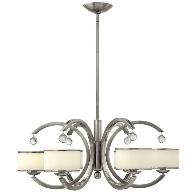 Monaco 6Lt Chandelier Finish: Brushed Nickel - Comet Lighting