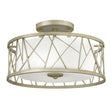 Nest Semi Flush Ceiling Light Silver - Comet Lighting