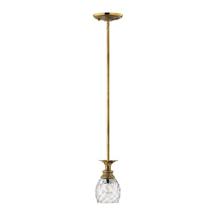 Plantation 1 Light Pendant Burnished Brass - Comet Lighting