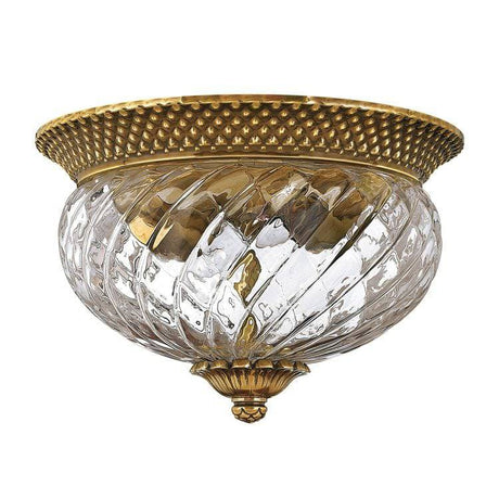 Plantation 2 Light Flush Mount Burnished Brass - Comet Lighting