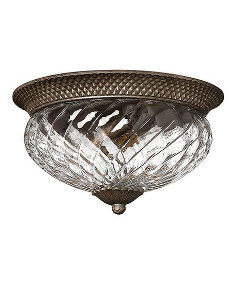 Plantation 3-Light Large Flush Pearl Bronze - Comet Lighting