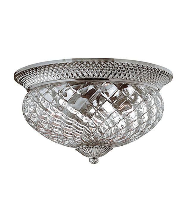 Plantation 3-Light Large Flush Polished Antique Nickel - Comet Lighting