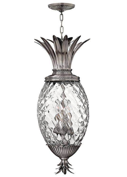 Plantation 4-Light Pendant Ceiling Light Polished Antique Nickel - Comet Lighting