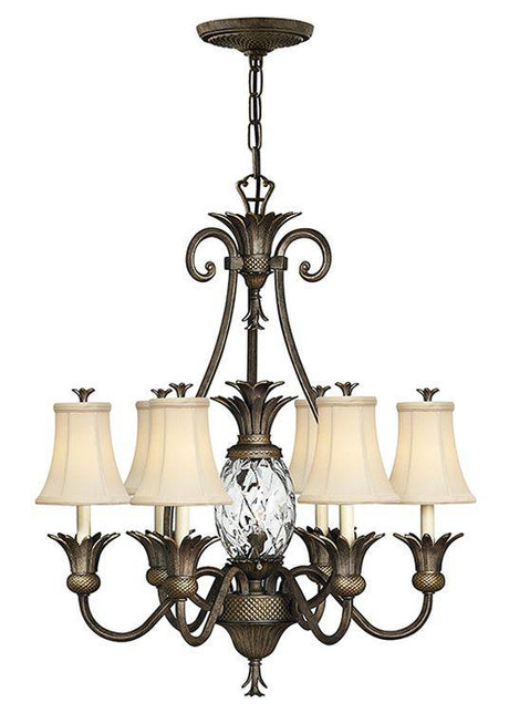 Plantation 7Lt Chandelier Pearl Bronze - Comet Lighting