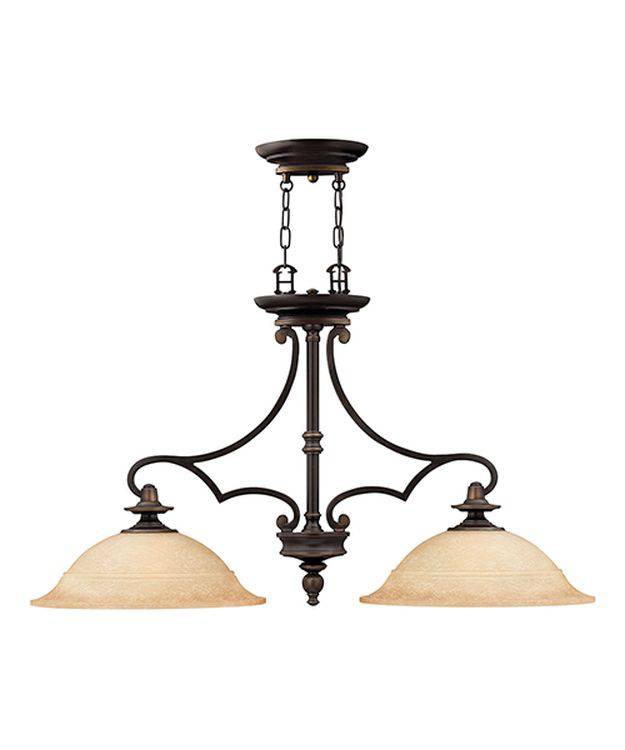 Plymouth 2-Light Chandelier - Comet Lighting