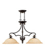 Plymouth 2-Light Chandelier - Comet Lighting