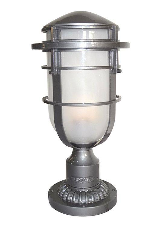 Reef Outdoor 1Lt Pedestal Lantern Hematite - Comet Lighting