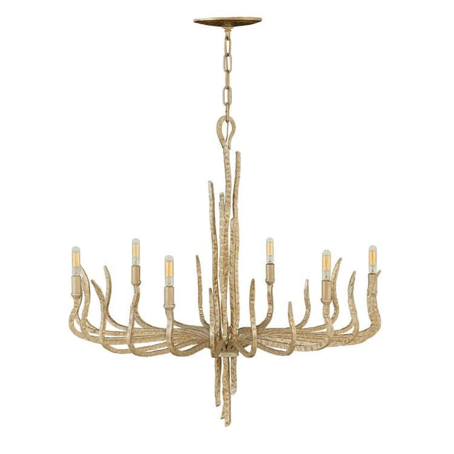 Spyre 6-Light Chandelier - Champagne Gold - Comet Lighting