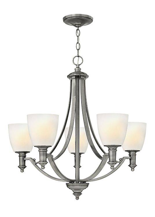 Truman 5-Light Chandelier Nickel - Comet Lighting