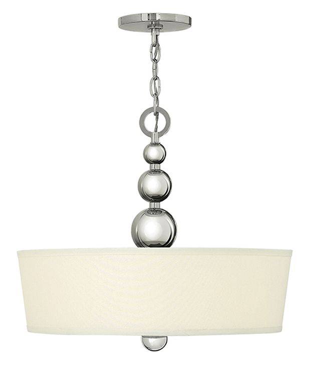 Zelda 3-Light Chandelier Polished Nickel - Comet Lighting