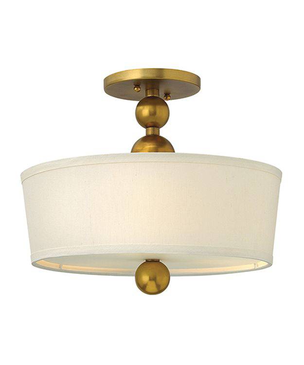 Zelda 3-Light Semi-Flush Vintage Brass - Comet Lighting