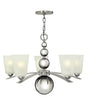 Zelda 5-Light Chandelier Polished Nickel - Comet Lighting