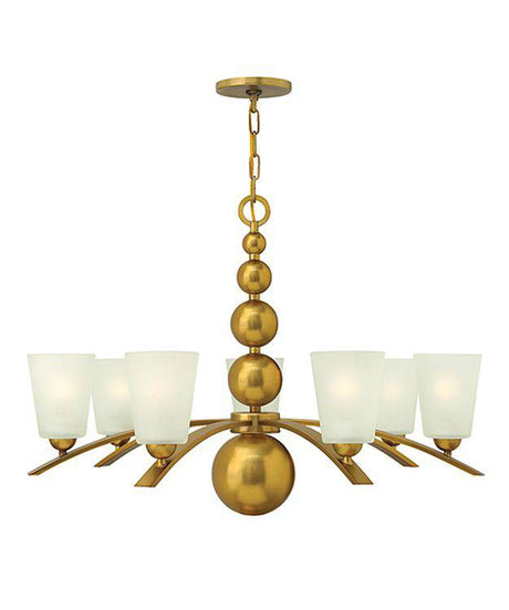 Zelda 7Lt Chandelier Vintage Brass - Comet Lighting