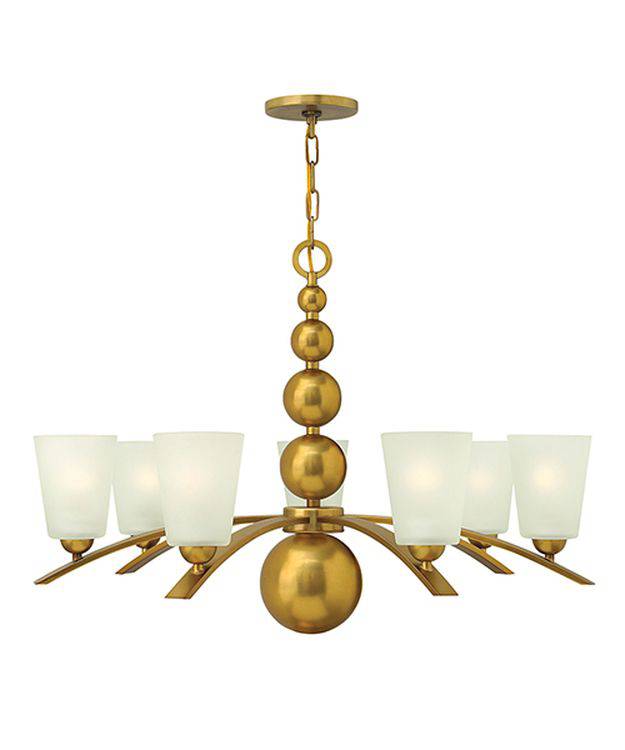 Zelda 7Lt Chandelier Vintage Brass - Comet Lighting