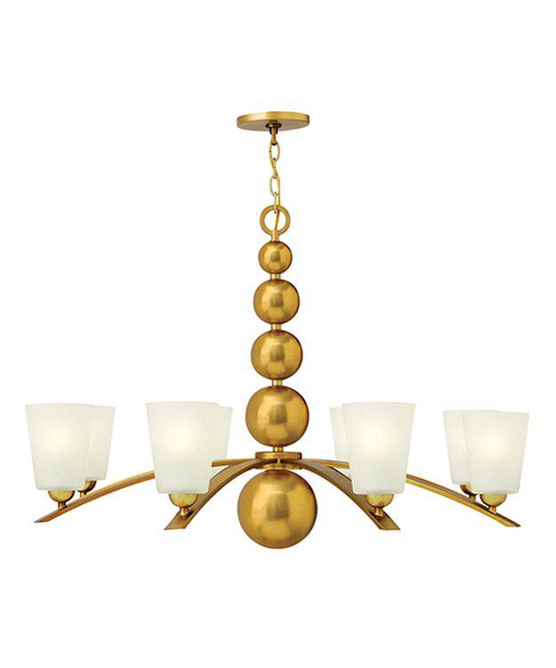 Zelda 8-Light Chandelier Vintage Brass - Comet Lighting