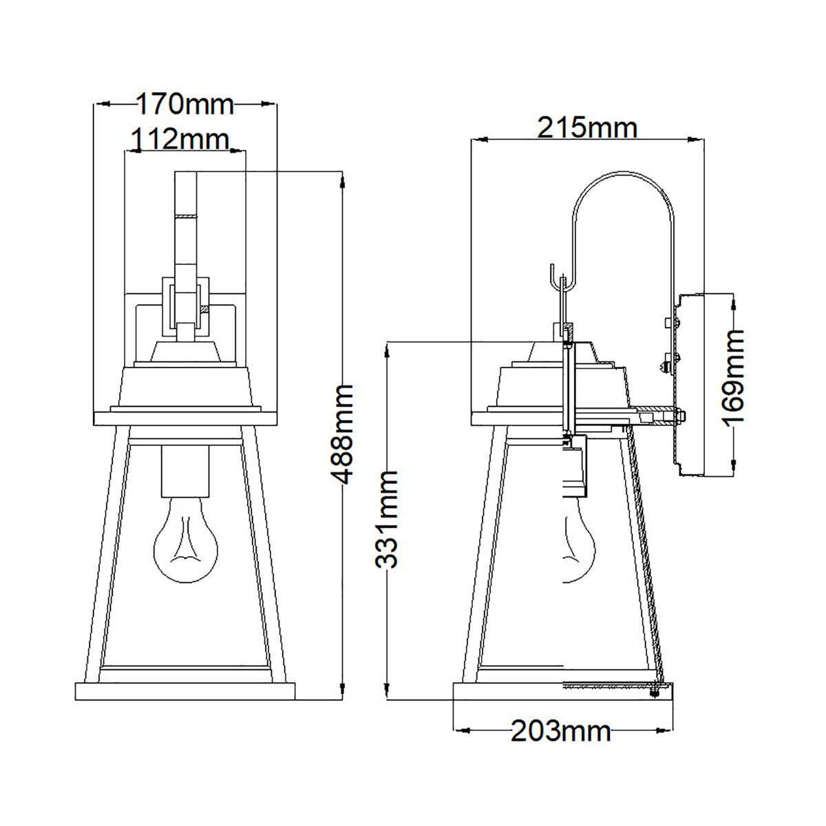 Bainbridge 1 Light Wall Lantern - Medium