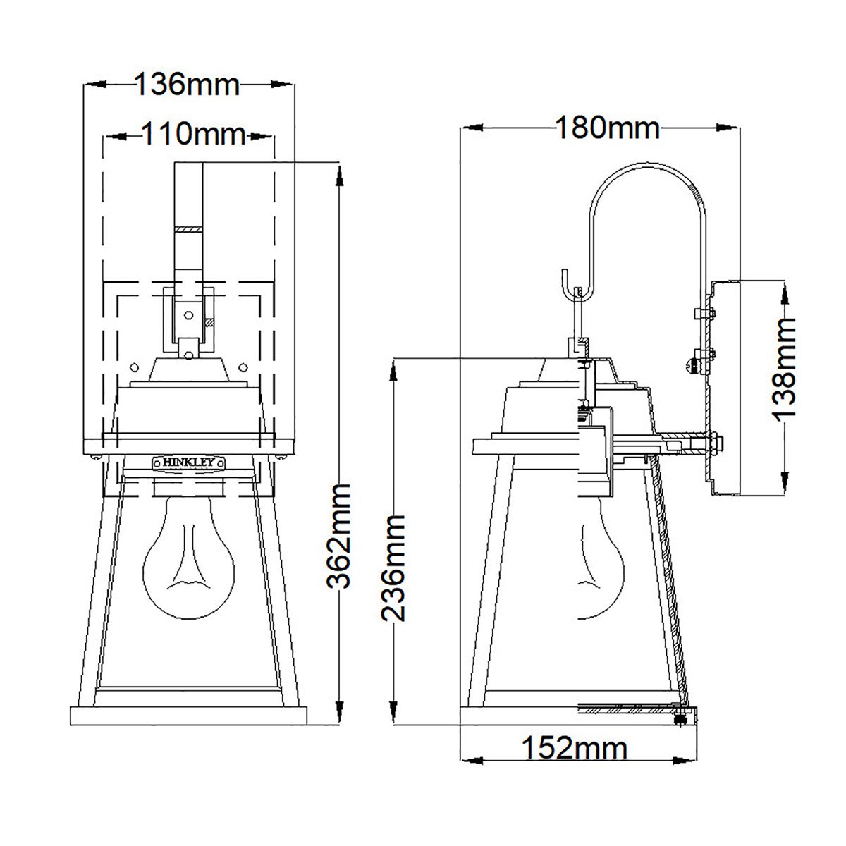 Bainbridge 1 Light Wall Lantern - Small