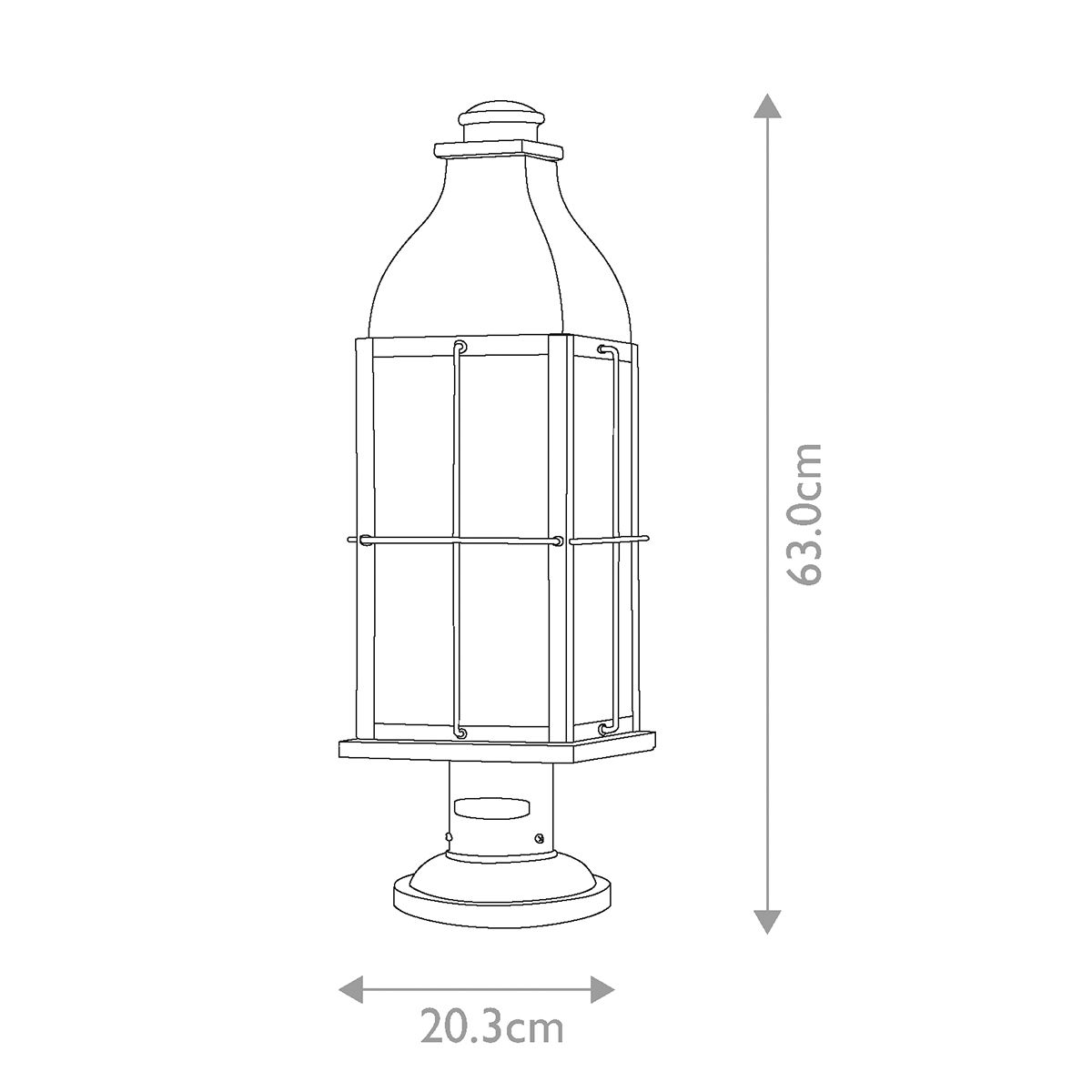 Bingham 3 Light Pedestal