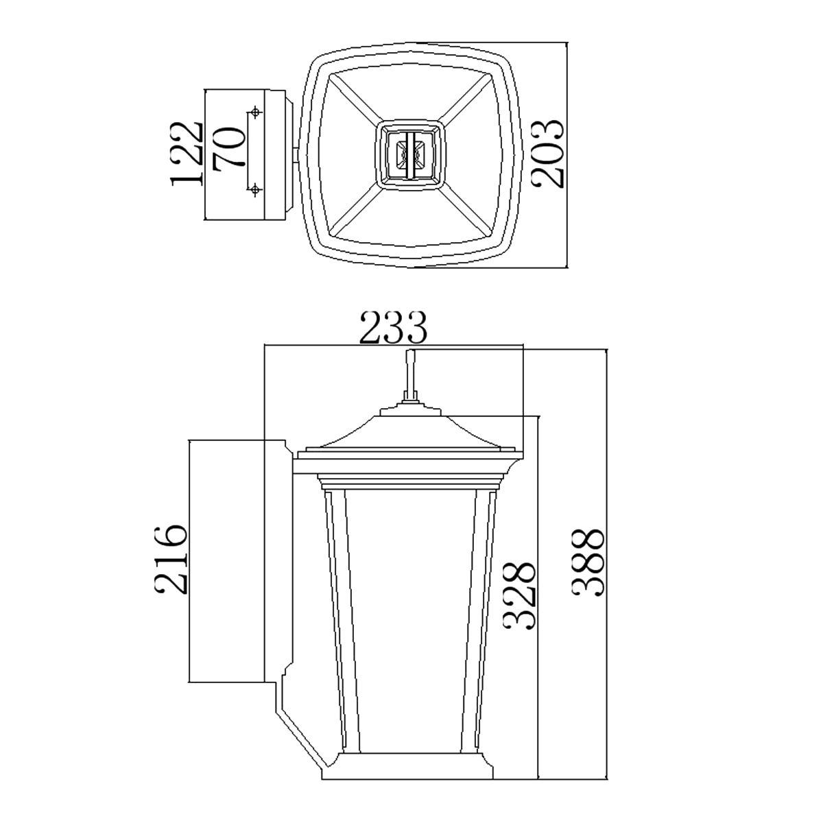 Bromley 2 Light Medium Wall Lantern