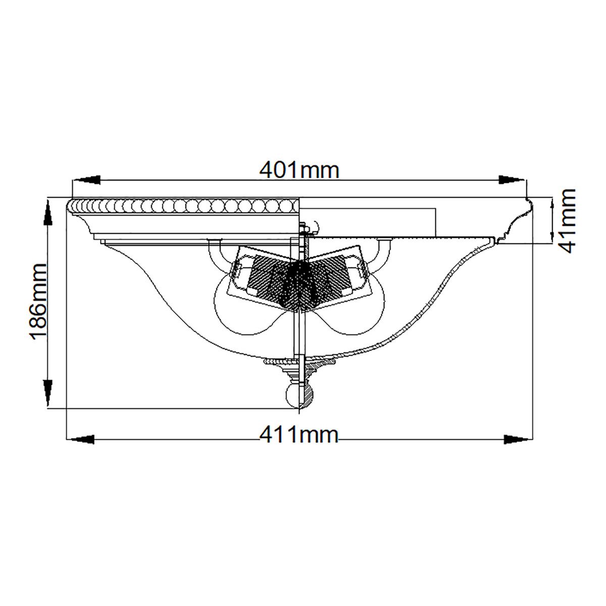 Cambridge 2 Light Flush Mount